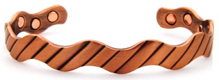 Antique Alternation Magnetic Copper Bangle