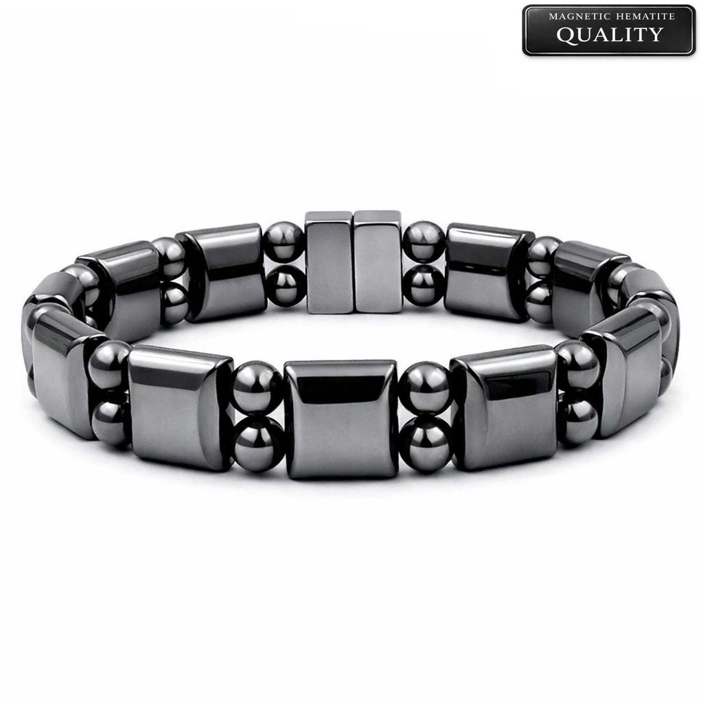 Magnetic Hematite Bracelet for Men & Women â€“ Bold Beads Style #200