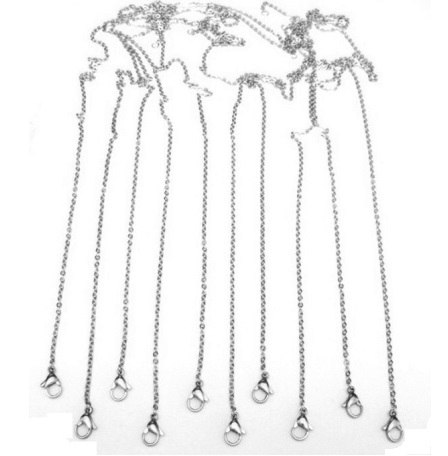 10 PC. 2mm Curb Stainless Steel Chains # SS-Chains