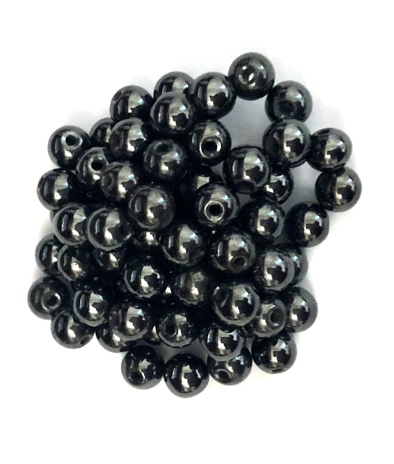 Economy 800 PC. in Bag (=10 Str 16" Each) 6mm Round Magnetic Loose Beads #MB-R6B