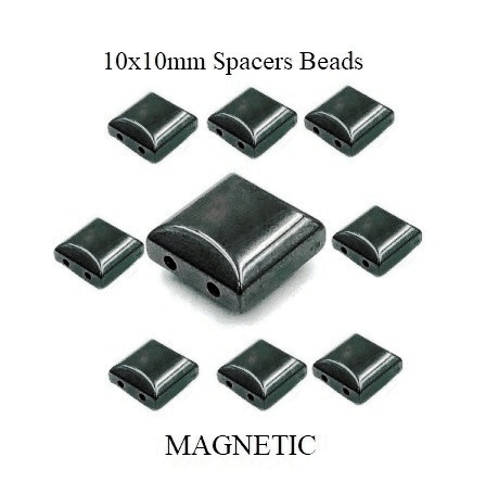 100 PC 10x10mm 2 Hole Magnetic Spacers #MB-SPACER1