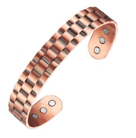 Chain Solid Copper Cuff Magnetic Copper Bangle Bracelet #MBG-225