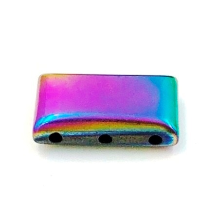 50 PC. Rectangle 21x10mm with 3 Holes Rainbow Magnetic Spacer #MBR-Rectangle