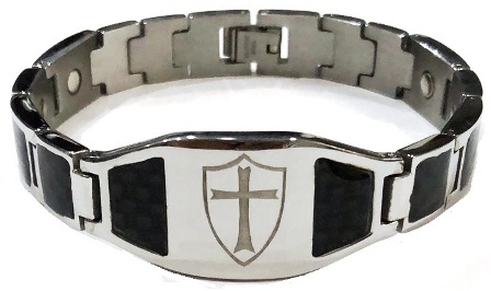 Armor Cross Stainless Magnetic Bracelet #SSB006